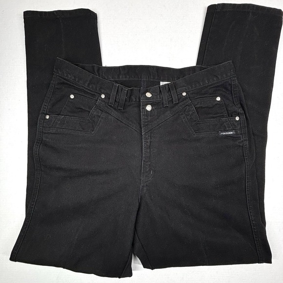 Rockies Jeans Black Bareback Hi Rise Tapered Western‎ Womens 20 38x36 TALL EUC - Picture 1 of 9